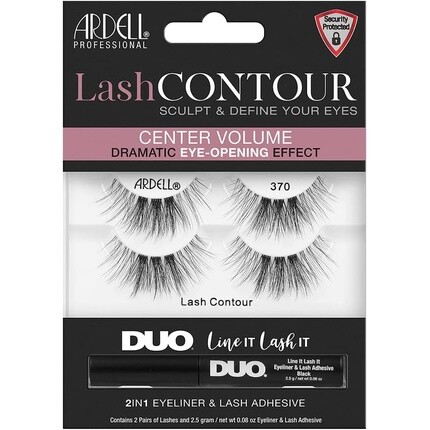 Lash Contour 370 Center Volume Драматический эффект открытия глаз с клеем Duo Lash It Line It, черный, 2 пары, Ardell
Lash Contour 370 Center Volume Драматический эффект открытия глаз с клеем Duo Lash It Line It, черный, 2 пары, Ardell