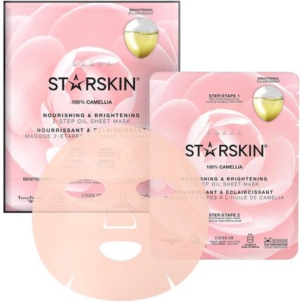 STARSKIN Camellia 2-Step Oil тканевая маска, питающая и осветляющая
STARSKIN Camellia 2-Step Oil тканевая маска, питающая и осветляющая
