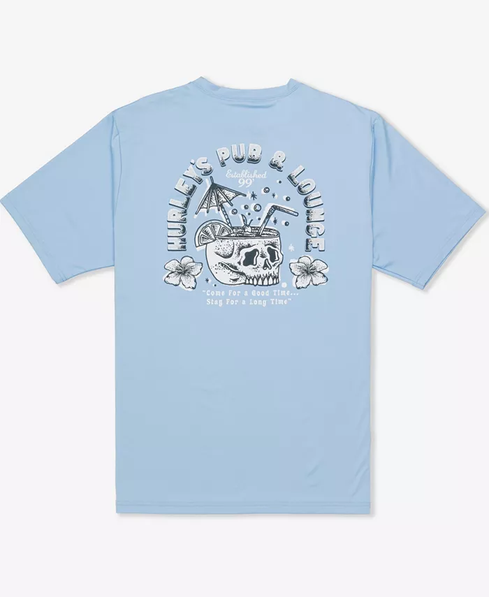 Мужская гибридная футболка с коротким рукавом Hurley, синий 
Мужская гибридная футболка с коротким рукавом Hurley, синий