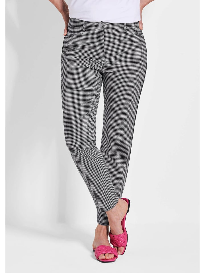 Тканевые брюки GOLDNER, цвет schwarz/weiß/gemustert
Тканевые брюки GOLDNER, цвет schwarz/weiß/gemustert