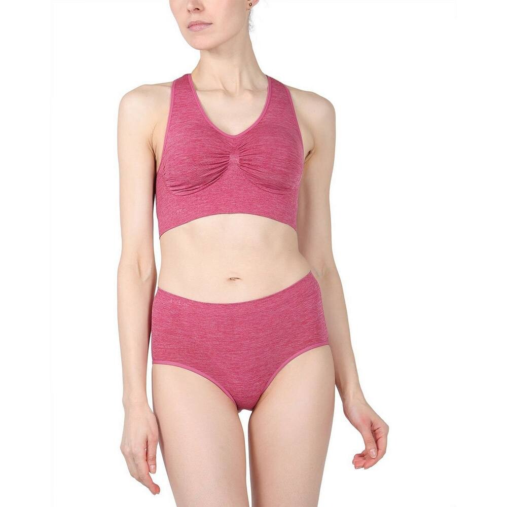 Бесшовный спортивный бюстгальтер Lleva с борцовской спиной MeMoi, цвет Cabernet Space Dye
Бесшовный спортивный бюстгальтер Lleva с борцовской спиной MeMoi, цвет Cabernet Space Dye