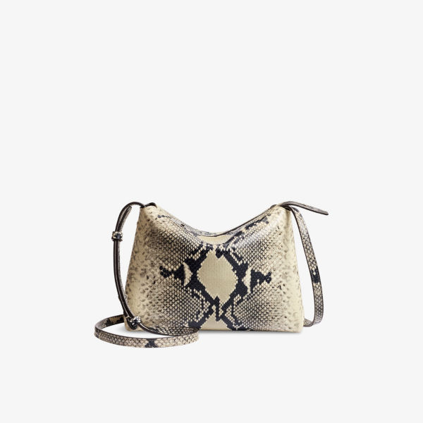 Сумка через плечо Lina Khaite из кожи со змеиным узором, бежевый 
Сумка через плечо Lina Khaite из кожи со змеиным узором, бежевый