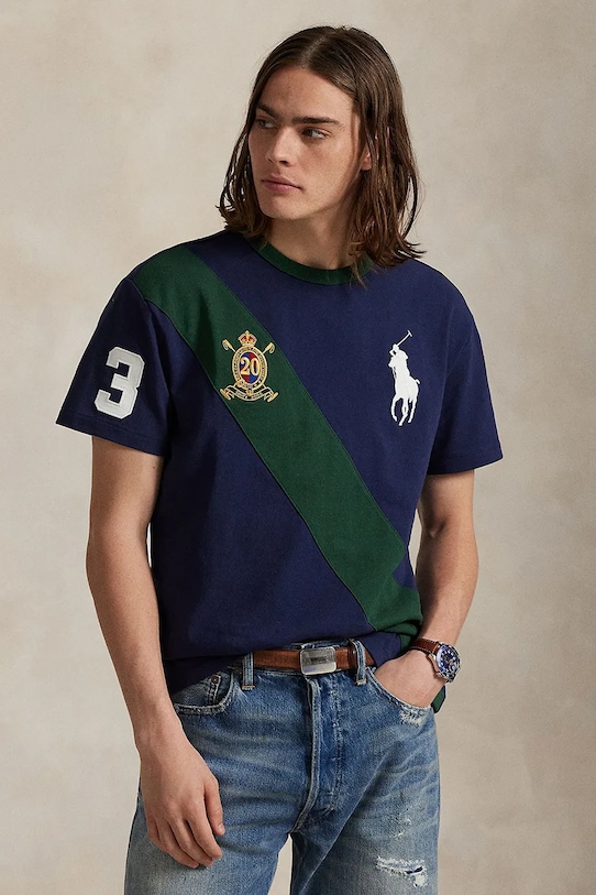 Хлопковая футболка Polo Ralph Lauren, темно-синий
Хлопковая футболка Polo Ralph Lauren, темно-синий