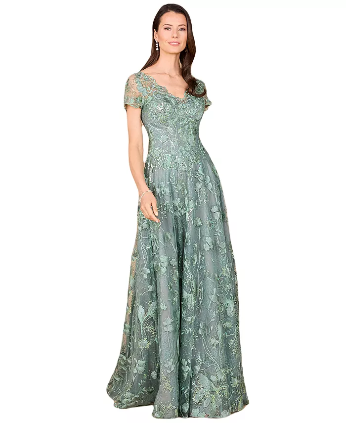 Женское бальное платье с кружевом в тон Lara, зеленый
Женское бальное платье с кружевом в тон Lara, зеленый