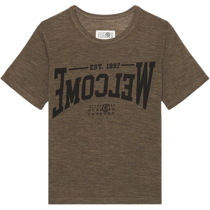 Футболка из шерсти MM6 Maison Margiela, коричневый
Футболка из шерсти MM6 Maison Margiela, коричневый