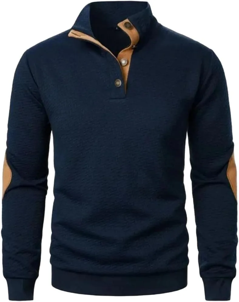 Мужской свитер с длинным рукавом и отложным воротником
Мужской свитер с длинным рукавом и отложным воротником