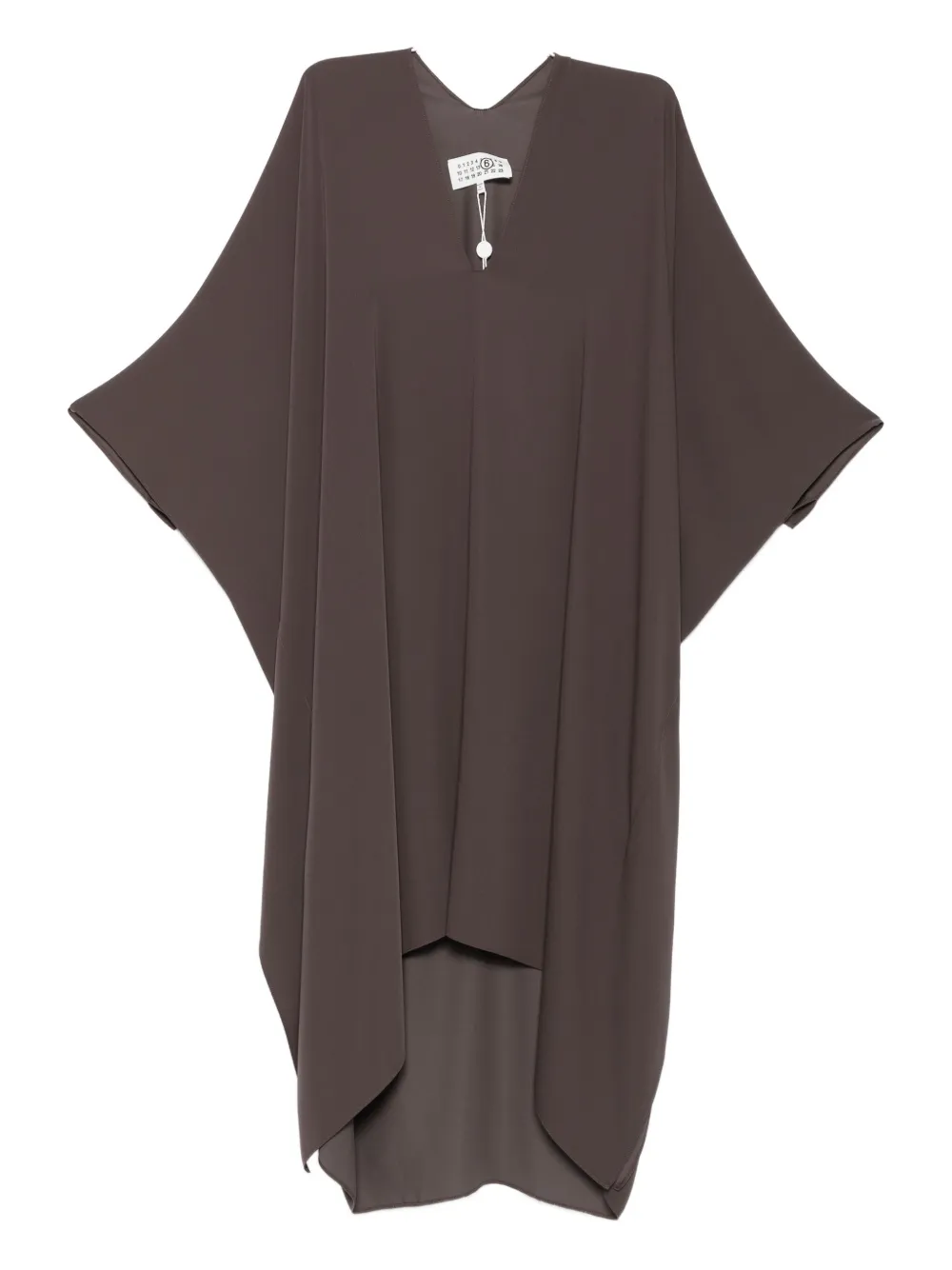 Асимметричное дневное платье с V-образным вырезом MM6 Maison Margiela, серый
Асимметричное дневное платье с V-образным вырезом MM6 Maison Margiela, серый