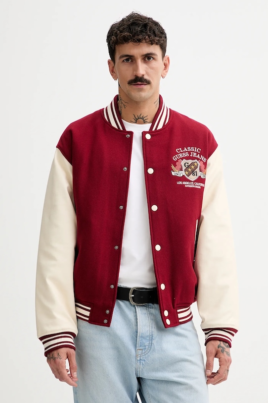 Шерстяная куртка-бомбер Guess Jeans, красный
Шерстяная куртка-бомбер Guess Jeans, красный