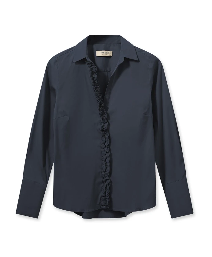 Атласная блузка с оборками Mos Mosh, синий
Атласная блузка с оборками Mos Mosh, синий