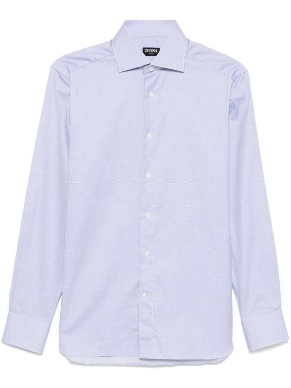 Zegna жаккардовая рубашка с узором, синий 
Zegna жаккардовая рубашка с узором, синий