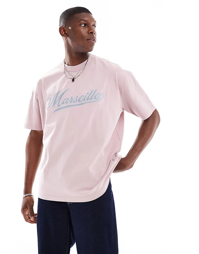 Футболка свободного кроя ASOS DESIGN с аппликацией в виде города светло-розового цвета
Футболка свободного кроя ASOS DESIGN с аппликацией в виде города светло-розового цвета