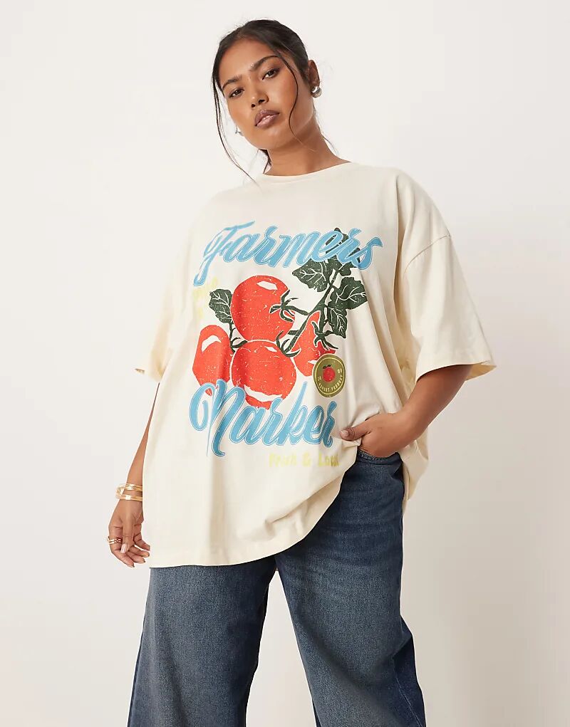 Футболка оверсайз ASOS DESIGN Curve с изображением фермерского помидора розового цвета
Футболка оверсайз ASOS DESIGN Curve с изображением фермерского помидора розового цвета