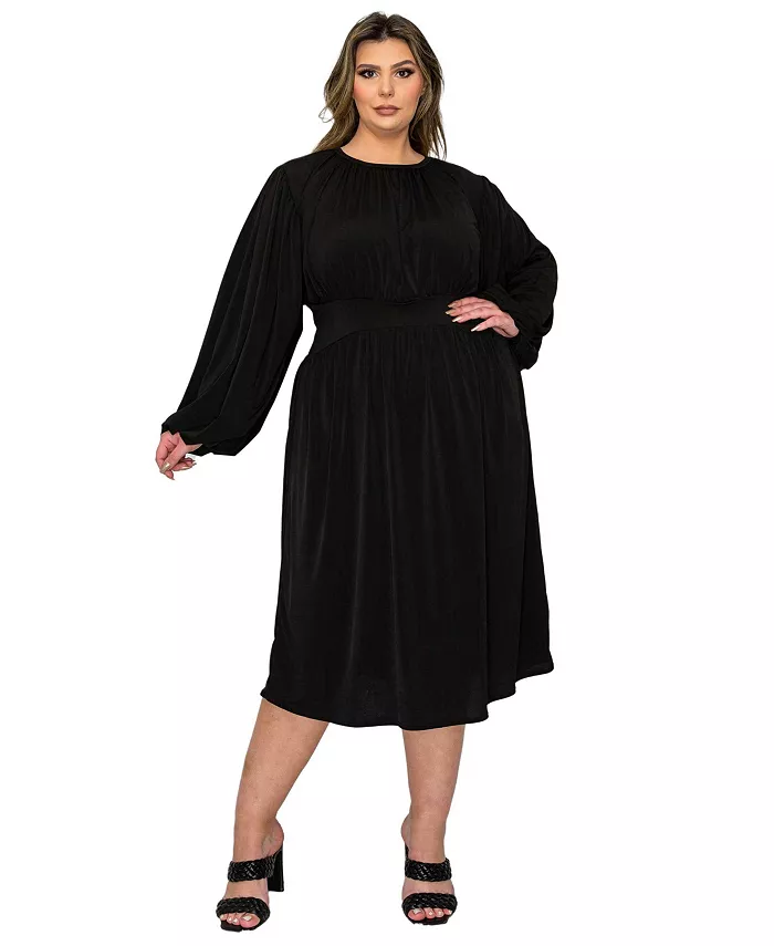 Платье миди Audrey больших размеров с рюшами L I V D, черный
Платье миди Audrey больших размеров с рюшами L I V D, черный