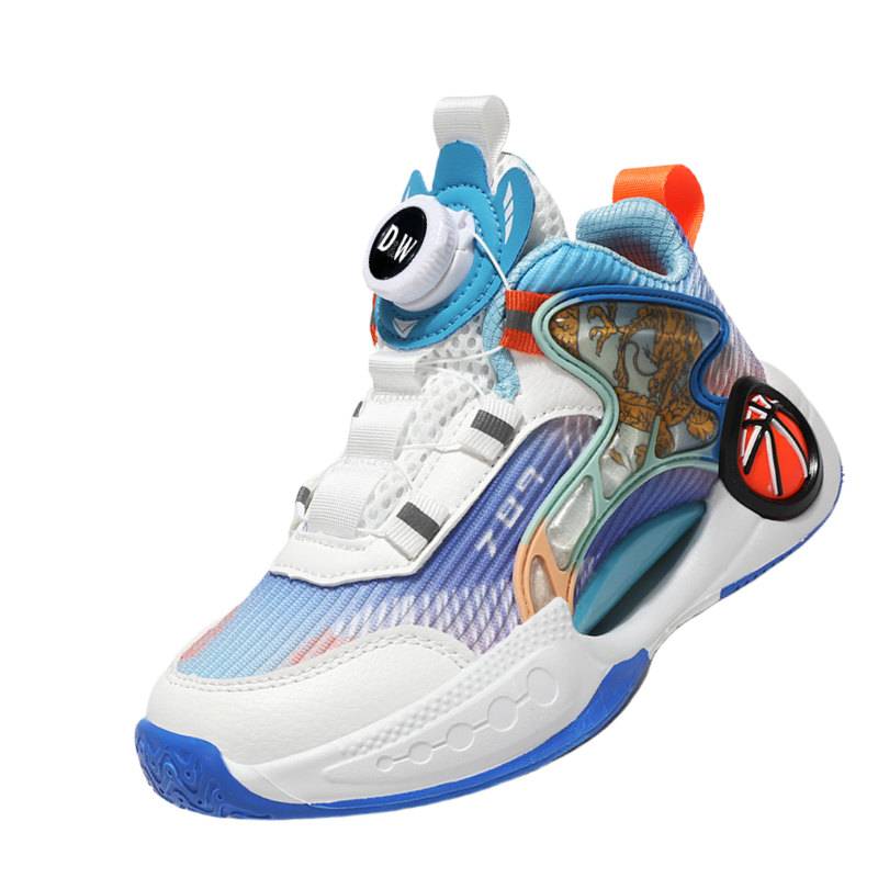 Баскетбольные кроссовки для детей с амортизацией, балансом, износостойкими, противоскользящими, с антиударной подошвой, среднего размера D&W, синий/оранжевый
Баскетбольные кроссовки для детей с амортизацией, балансом, износостойкими, противоскользящими, с антиударной подошвой, среднего размера D&W, синий/оранжевый