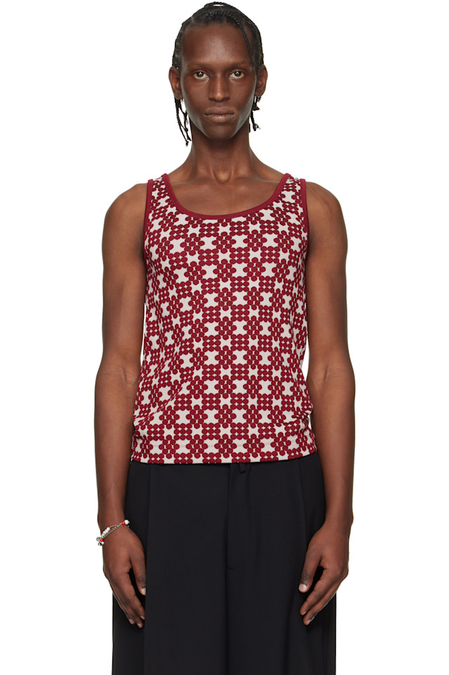 Dries Van Noten Майка из жаккарда кремового и красного цвета
Dries Van Noten Майка из жаккарда кремового и красного цвета