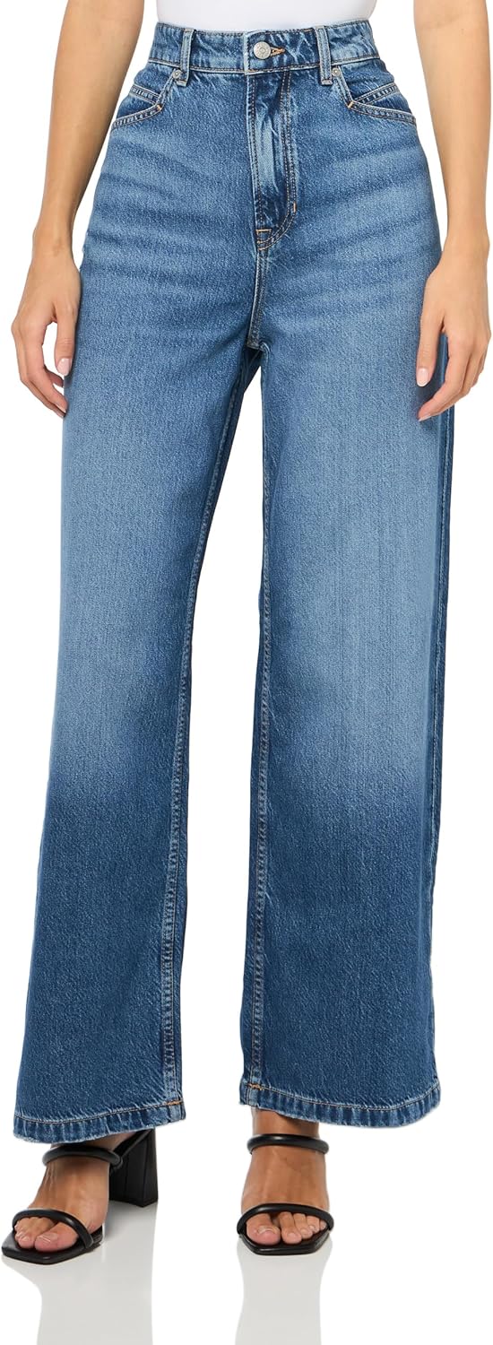 BOSS Women's Marlene широкие джинсы с высокой посадкой, Sapphire Blue
BOSS Women's Marlene широкие джинсы с высокой посадкой, Sapphire Blue