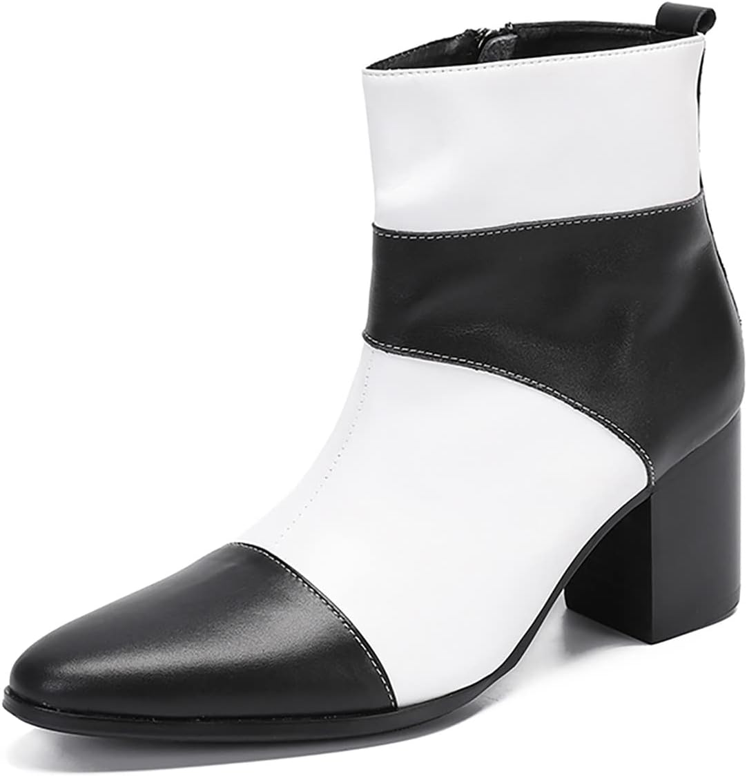 Мужские повседневные ботинки Santimon с запрокинутым носком в стиле вестерн - двухцветные ботинки Челси из натуральной кожи с молнией для выпускного вечера, дискотеки, свадьбы и бального зала, белый/черный
Мужские повседневные ботинки Santimon с запрокинутым носком в стиле вестерн - двухцветные ботинки Челси из натуральной кожи с молнией для выпускного вечера, дискотеки, свадьбы и бального зала, белый/черный