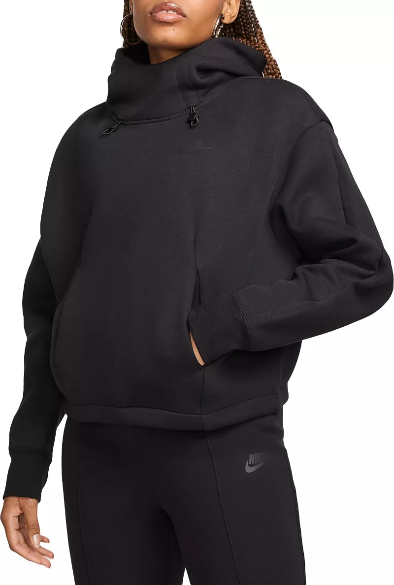 Женская толстовка большого размера из флиса Nike Sportswear Tech Fleece, черный 
Женская толстовка большого размера из флиса Nike Sportswear Tech Fleece, черный
