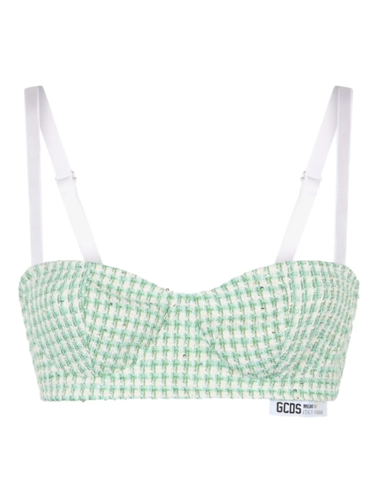 GCDS твидовый топ, зеленый
GCDS твидовый топ, зеленый