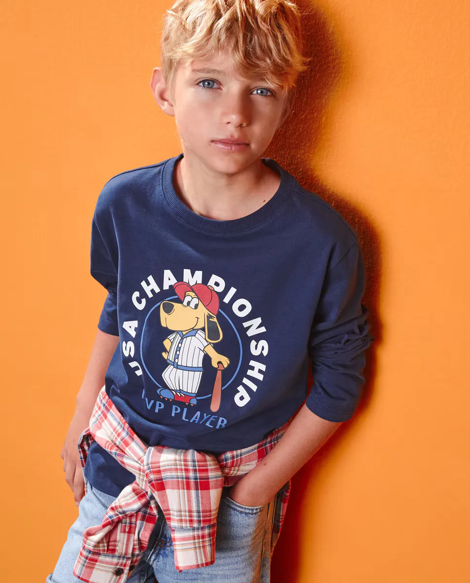 Футболка для мальчика с принтом и длинными рукавами Kids El Corte Inglés, темно-синий
Футболка для мальчика с принтом и длинными рукавами Kids El Corte Inglés, темно-синий