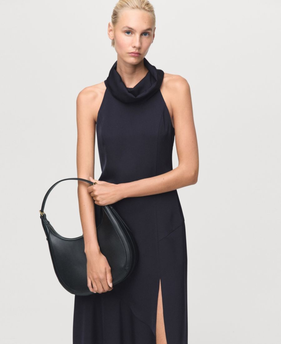 Женское платье с разрезом и драпированным вырезом MANGO, Navy
Женское платье с разрезом и драпированным вырезом MANGO, Navy