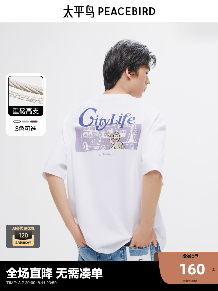 Футболка мужская Peacebird в стиле ретро, белый
Футболка мужская Peacebird в стиле ретро, белый