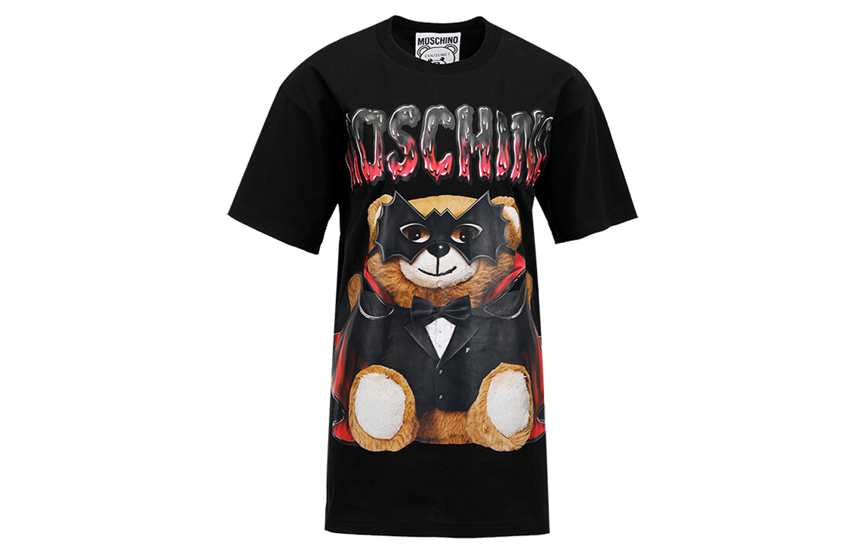 Футболка женская черная MOSCHINO 
Футболка женская черная MOSCHINO