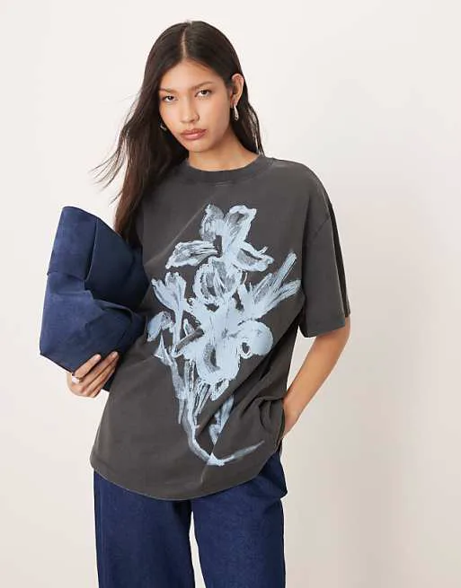 Оверсайз-футболка серого цвета с синим цветочным рисунком ASOS DESIGN, Синий, Оверсайз-футболка серого цвета с синим цветочным рисунком ASOS DESIGN
Оверсайз-футболка серого цвета с синим цветочным рисунком ASOS DESIGN, Синий, Оверсайз-футболка серого цвета с синим цветочным рисунком ASOS DESIGN