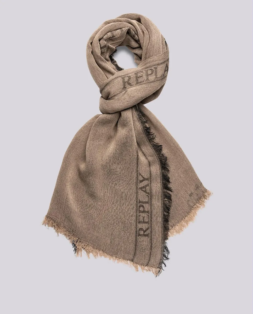 Универсальный шарф с бахромой и логотипом Replay, коричневый
Универсальный шарф с бахромой и логотипом Replay, коричневый