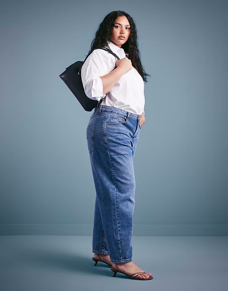 Джинсы-бочонки Curve с завышенной талией и поясом-утяжкой, цвет средне-белая Asos Curve
Джинсы-бочонки Curve с завышенной талией и поясом-утяжкой, цвет средне-белая Asos Curve