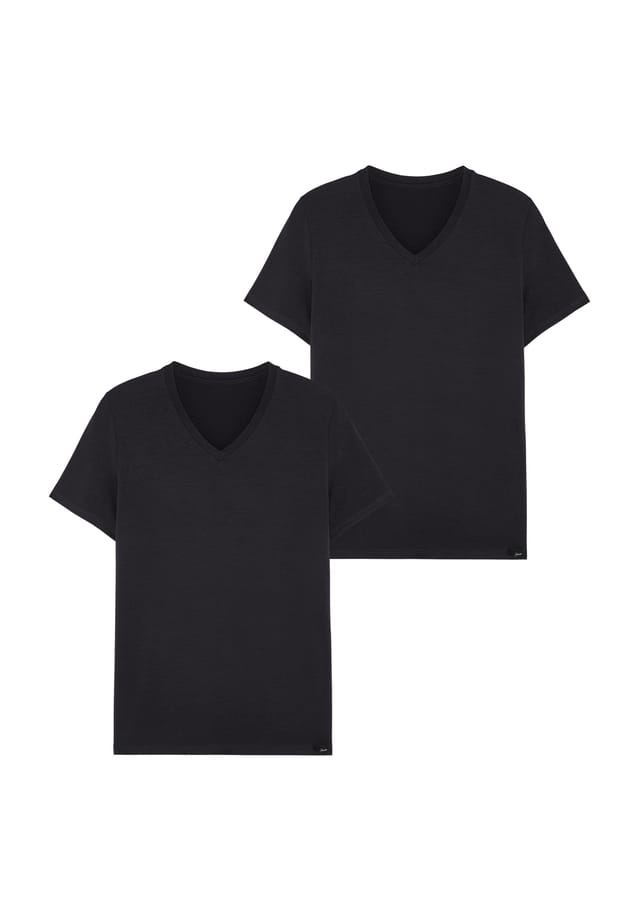 Рубашка с V-образным вырезом из мягкого тенселя Hom, черный
Рубашка с V-образным вырезом из мягкого тенселя Hom, черный