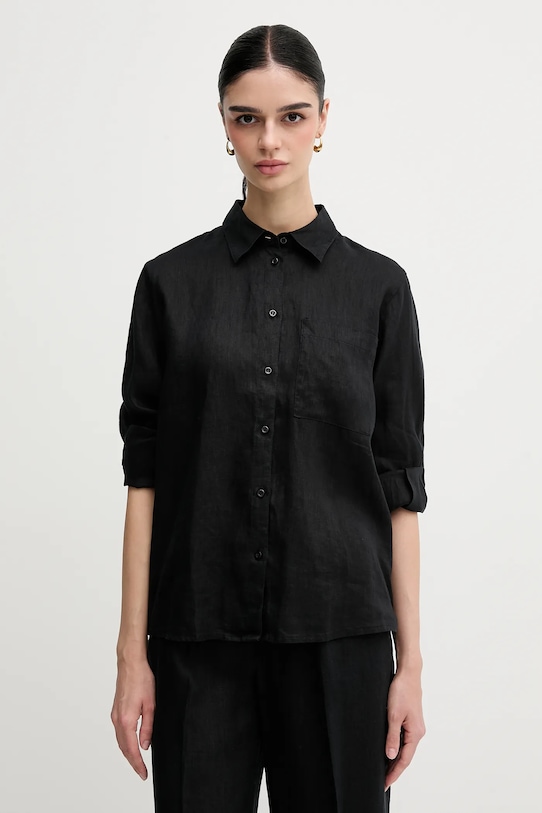 Льняная рубашка Sisley, черный
Льняная рубашка Sisley, черный