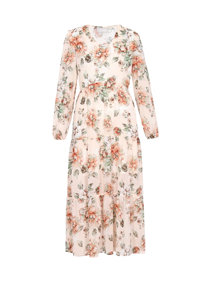 Usha Женское платье кремового многоцветного цвета
Usha Женское платье кремового многоцветного цвета