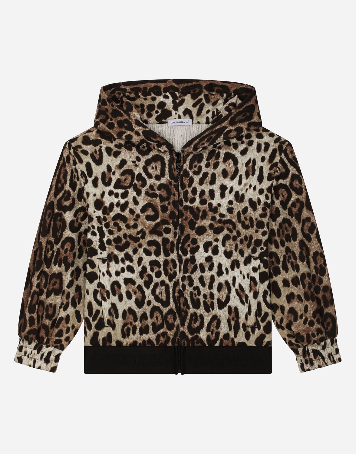 Худи из джерси с леопардовым принтом и фирменной резинкой Dolce & Gabbana, анималистичный принт
Худи из джерси с леопардовым принтом и фирменной резинкой Dolce & Gabbana, анималистичный принт