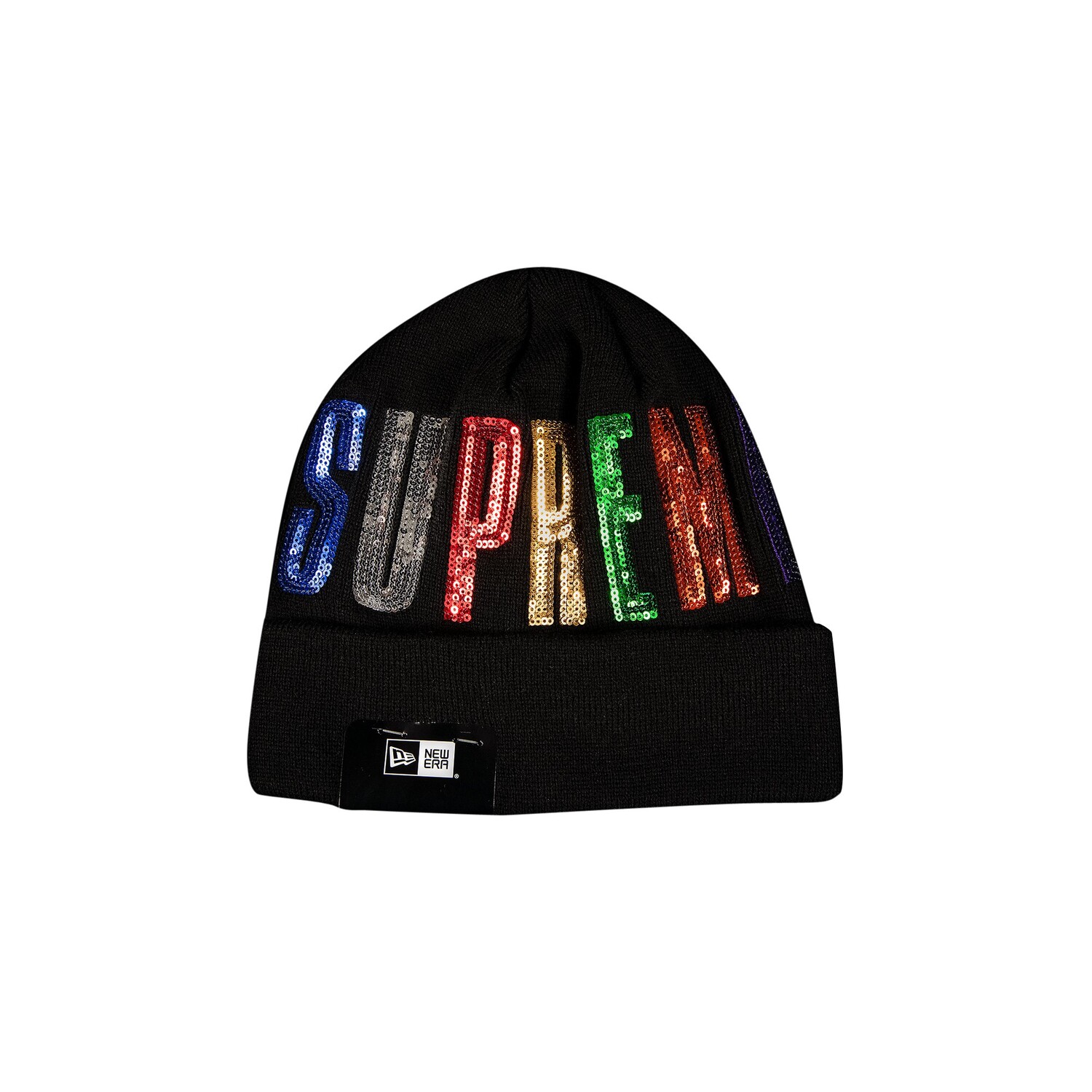 Шапка-бини Supreme x New Era с пайетками, цвет Черный
Шапка-бини Supreme x New Era с пайетками, цвет Черный