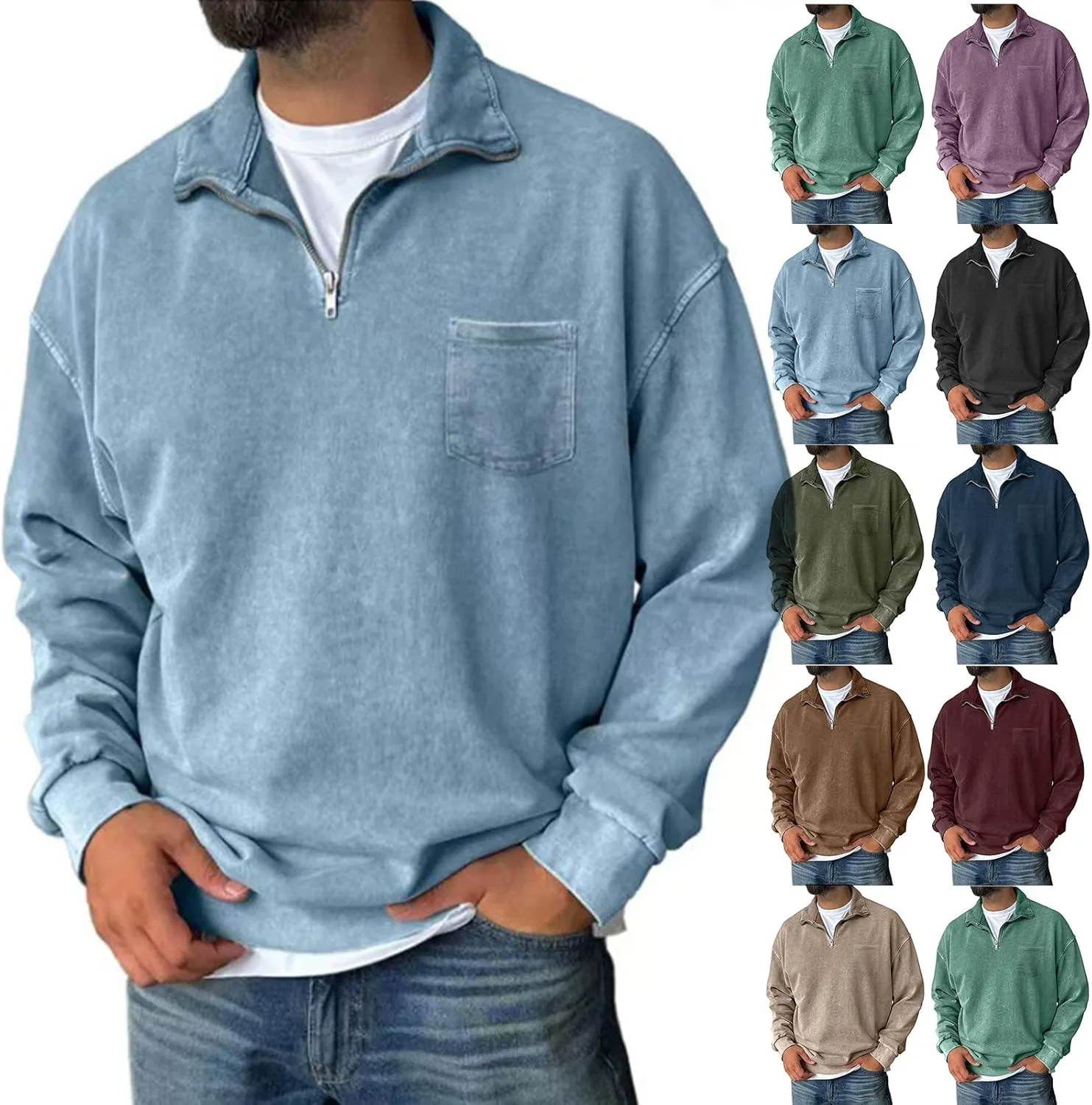 Толстовка Quarter Zip с воротником стойкой, distressed, oversized yakyamgi
Толстовка Quarter Zip с воротником стойкой, distressed, oversized yakyamgi