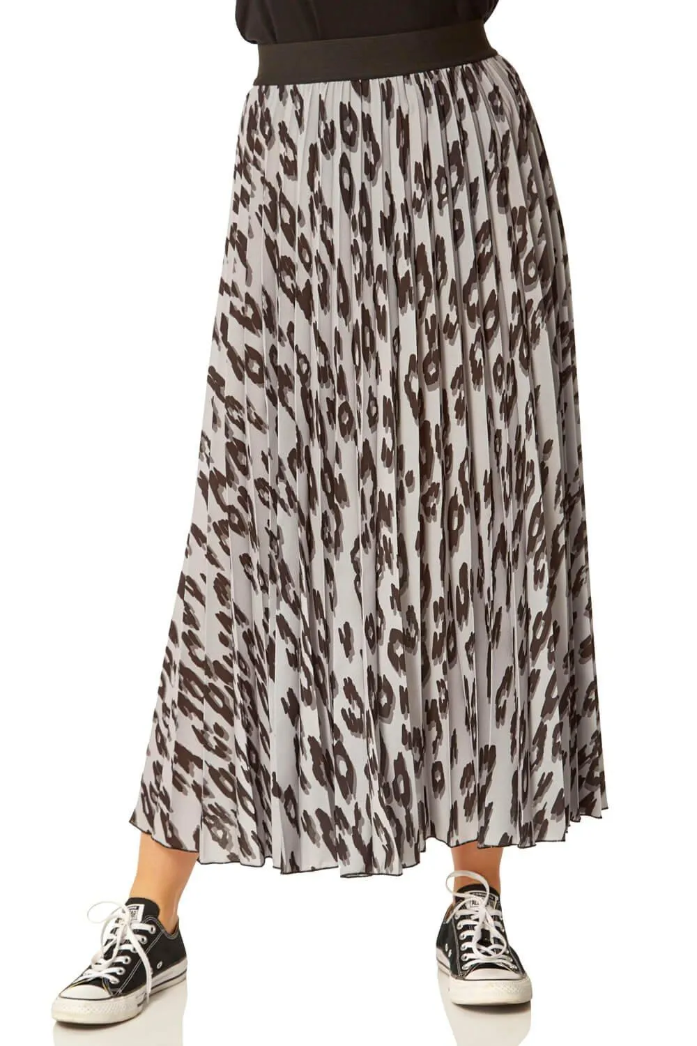 Плиссированная длинная юбка с животным принтом Roman, серый
Плиссированная длинная юбка с животным принтом Roman, серый