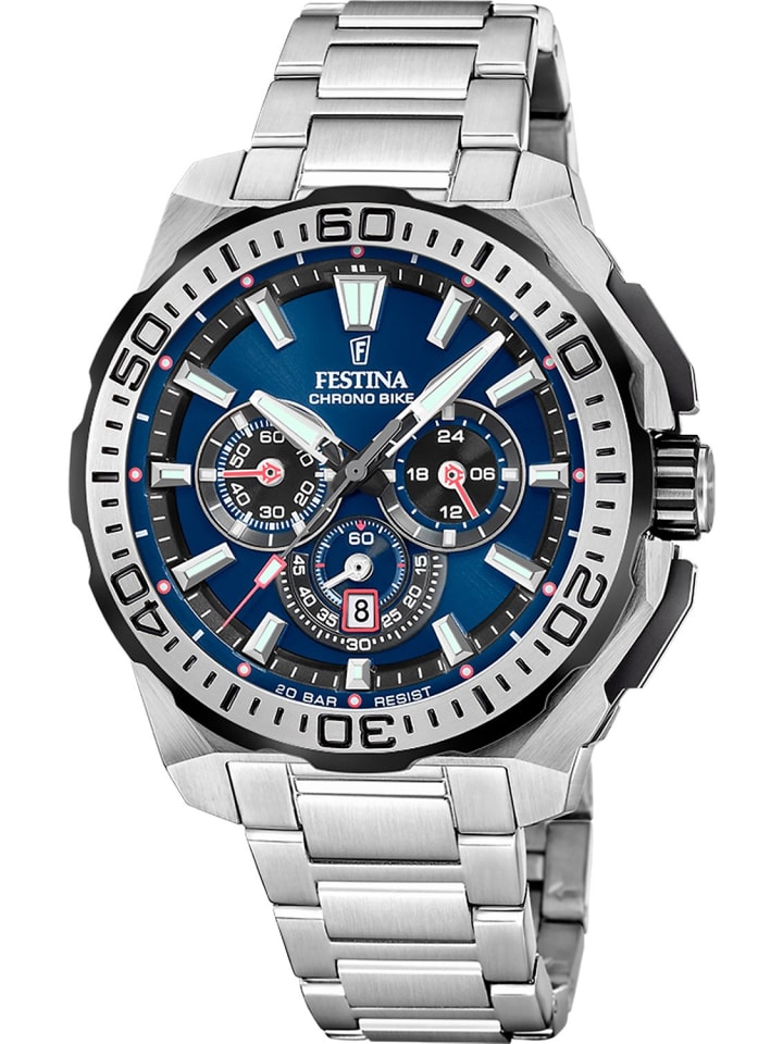 Festina Мужские часы-хронограф, сталь/темно-синий
Festina Мужские часы-хронограф, сталь/темно-синий