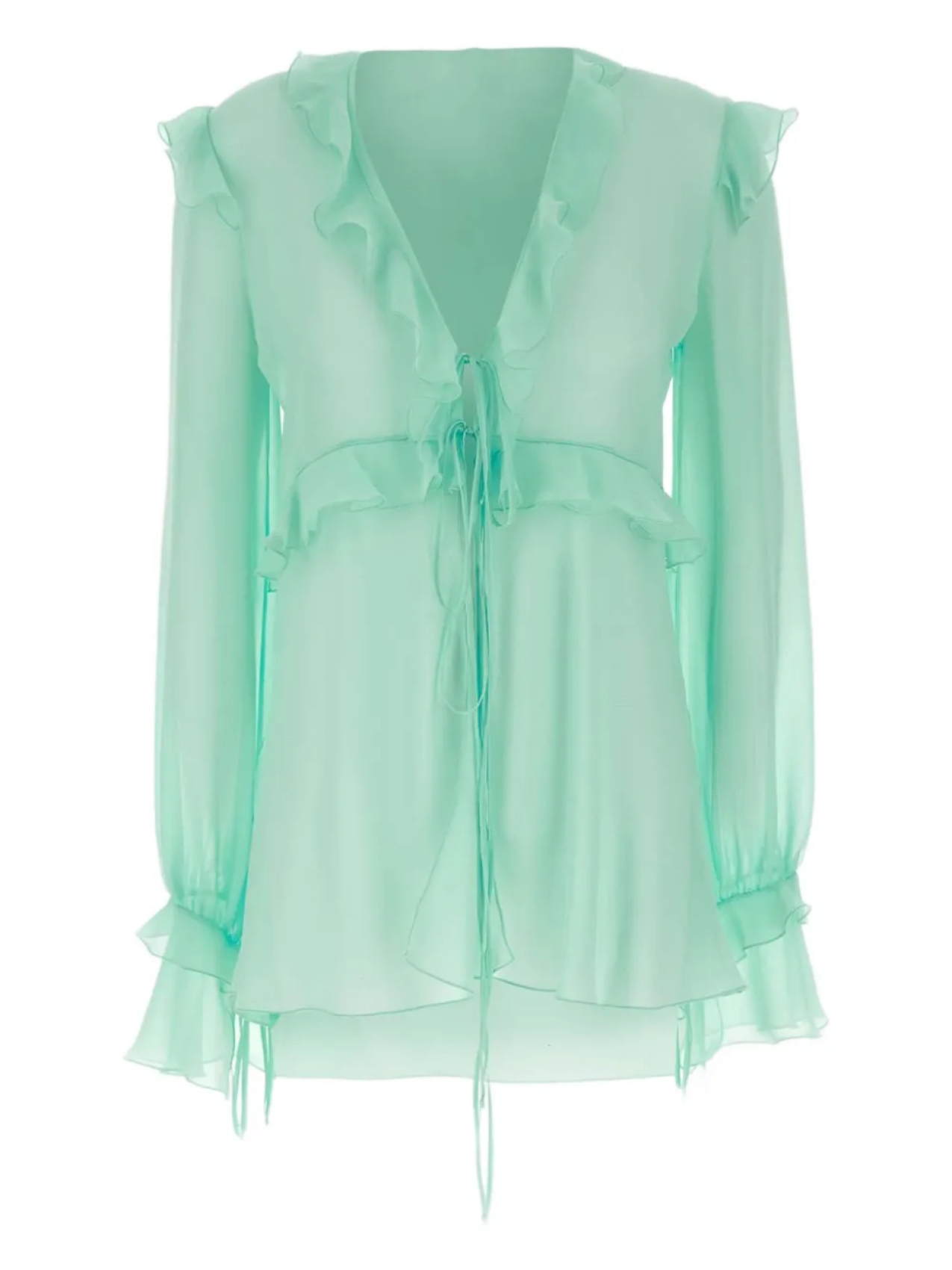 Рубашка из жоржета Les Filles d'Eva, зеленый 
Рубашка из жоржета Les Filles d'Eva, зеленый