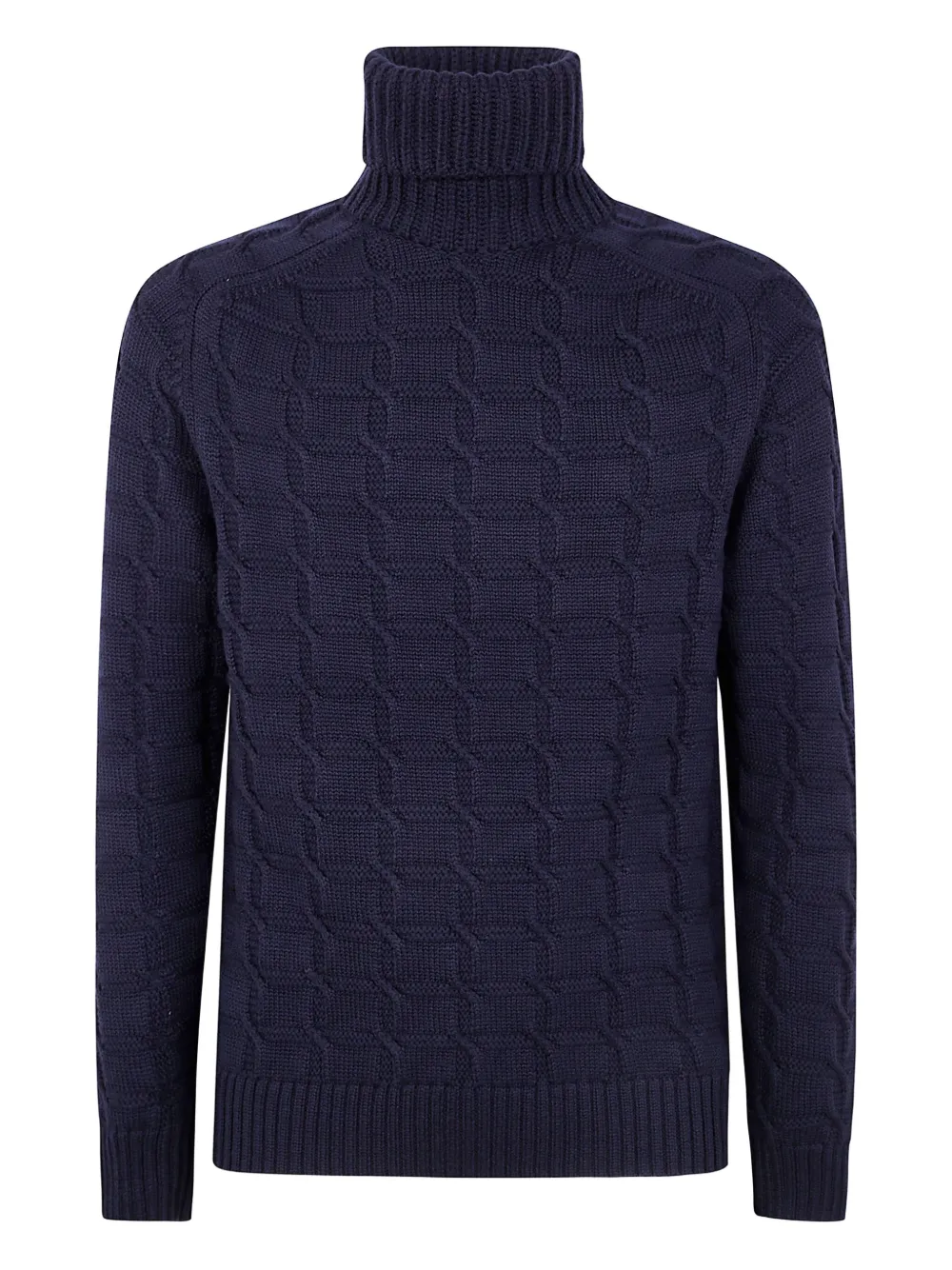 Свитер с воротником-гольфом и косичной вязкой Zanone, синий
Свитер с воротником-гольфом и косичной вязкой Zanone, синий