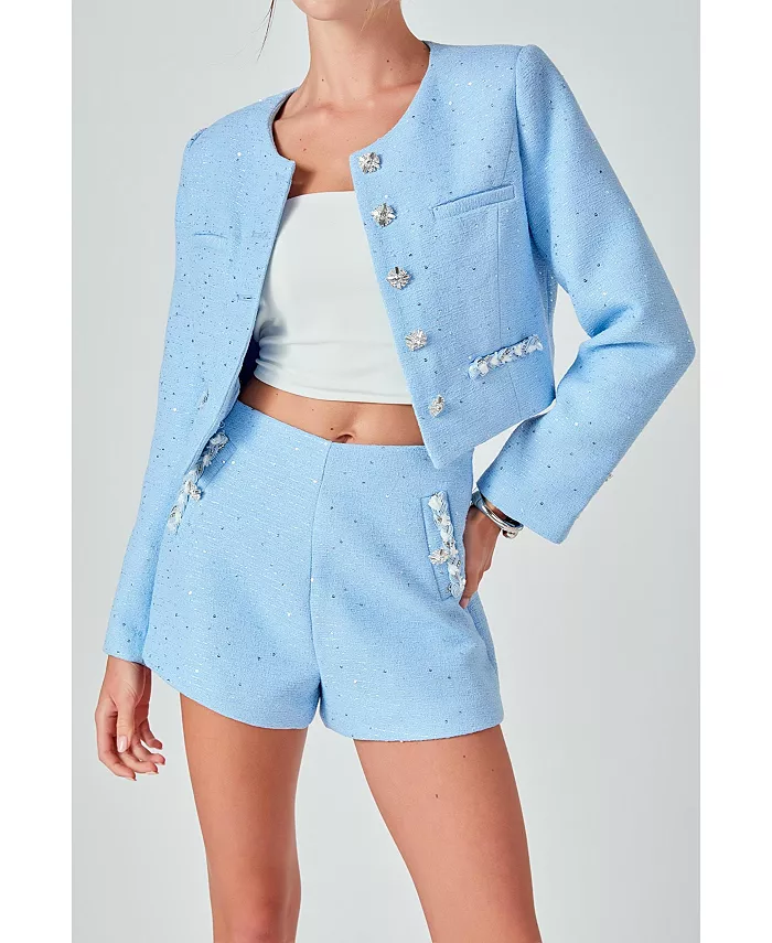 Женский твидовый пиджак с цепочкой endless rose, синий
Женский твидовый пиджак с цепочкой endless rose, синий