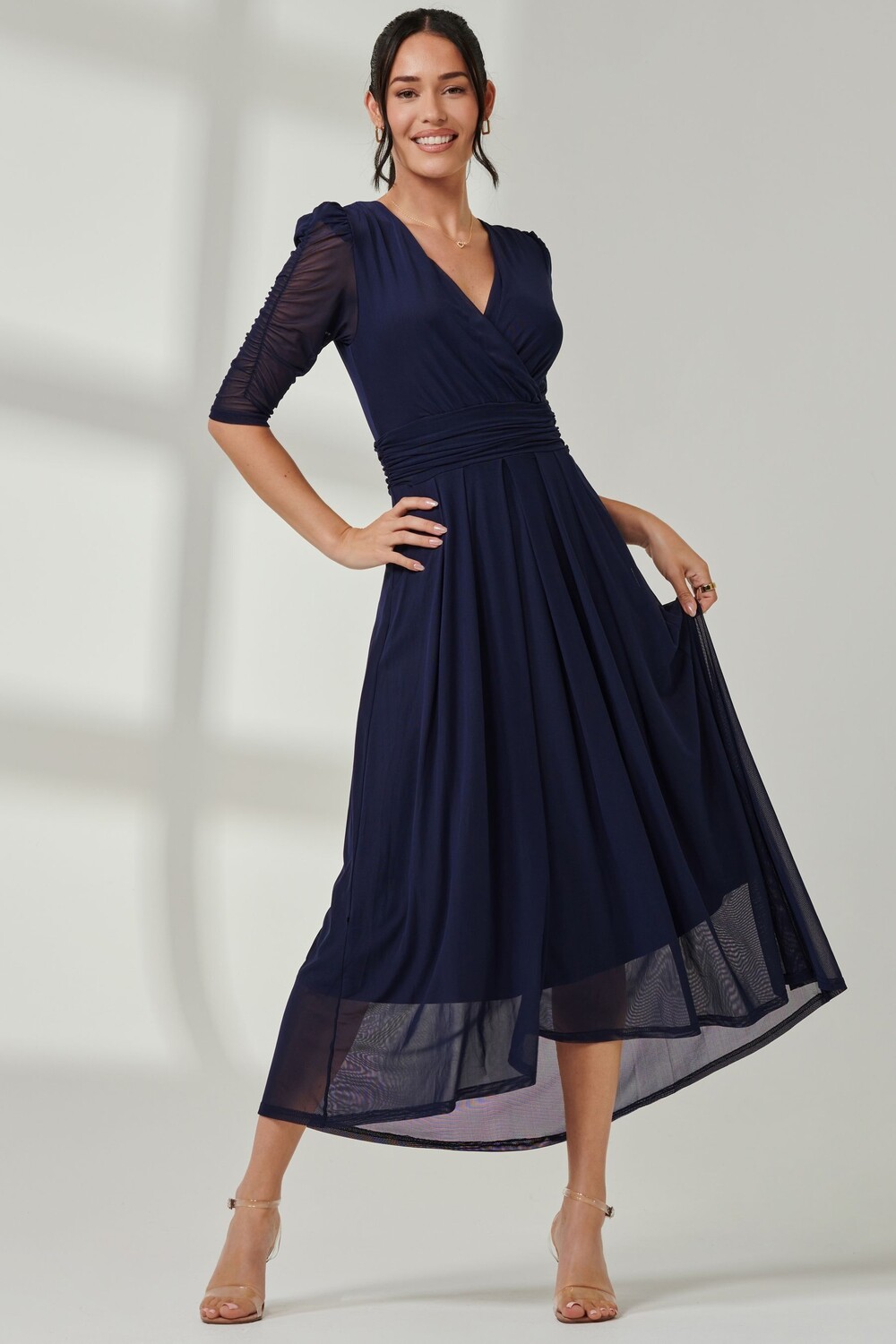 Платье макси из сетки с присборенными рукавами Aneissa Jolie Moi, синий
Платье макси из сетки с присборенными рукавами Aneissa Jolie Moi, синий