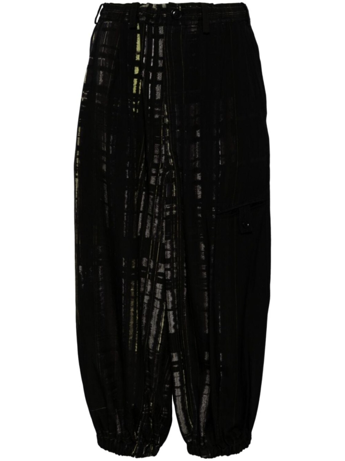 Y's зауженные брюки в клетку, черный
Y's зауженные брюки в клетку, черный