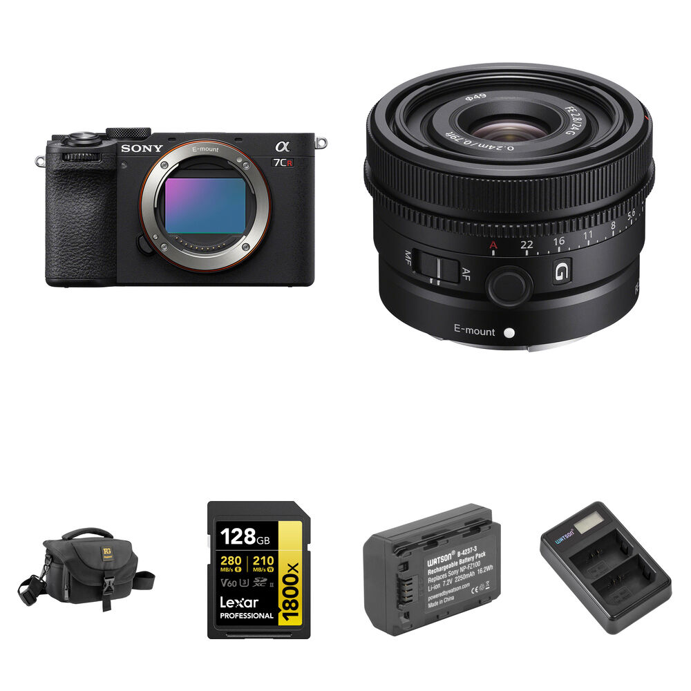 Беззеркальная камера Sony a7CR Mirrorless Camera with 24mm f/2.8 Lens and Basic
Беззеркальная камера Sony a7CR Mirrorless Camera with 24mm f/2.8 Lens and Basic