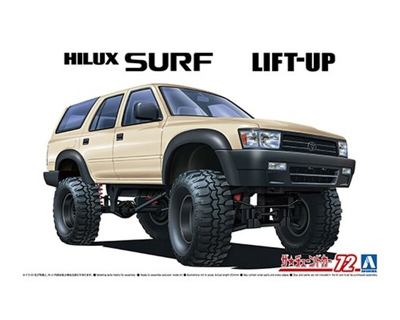 Aoshima 06397 1/24 VZN130G HILUX SURF LIFT UP '91 (TOYOTA)
Aoshima 06397 1/24 VZN130G HILUX SURF LIFT UP '91 (TOYOTA)
