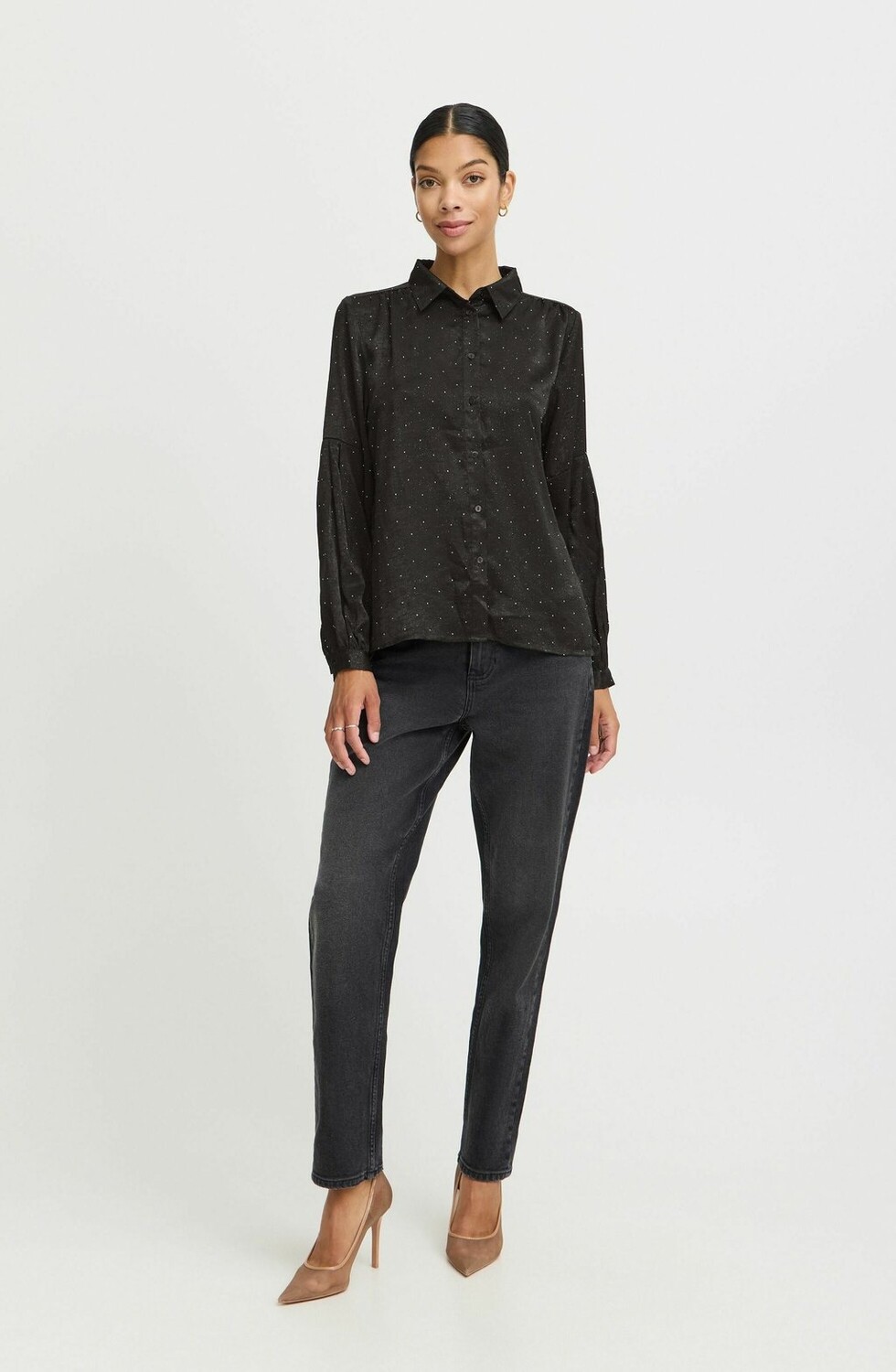 Блузка на пуговицах b.young, черный
Блузка на пуговицах b.young, черный