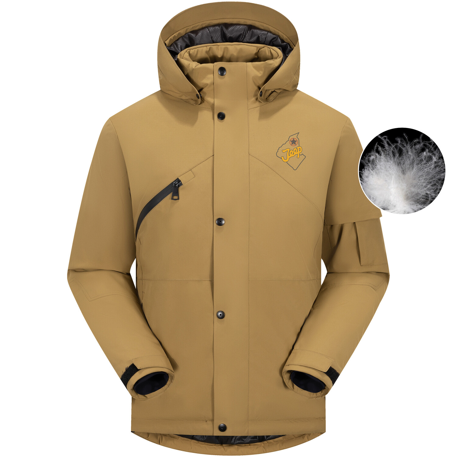 Пуховик унисекс Jeep, коричневый
Пуховик унисекс Jeep, коричневый