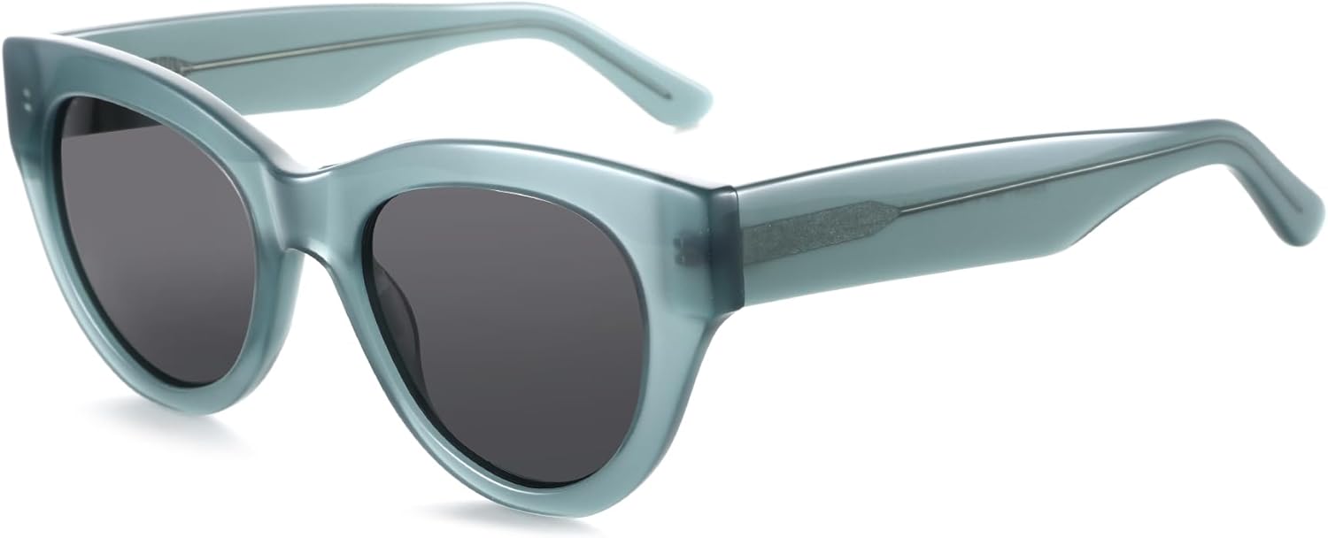 Женские поляризованные солнцезащитные очки ZENOTTIC круглой формы: модные солнцезащитные очки для женщин - ретро-классические очки с защитой от УФ-излучения UV400, C04 Crystal Green Frame Grey Lens
Женские поляризованные солнцезащитные очки ZENOTTIC круглой формы: модные солнцезащитные очки для женщин - ретро-классические очки с защитой от УФ-излучения UV400, C04 Crystal Green Frame Grey Lens