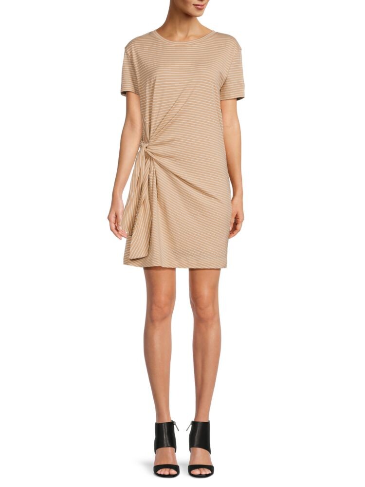 Мини-платье-футляр в полоску с узлом Vince, бежевый
Мини-платье-футляр в полоску с узлом Vince, бежевый