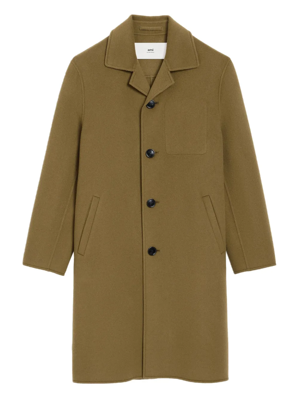 Однобортное пальто на пуговицах AMI Paris, зеленый
Однобортное пальто на пуговицах AMI Paris, зеленый